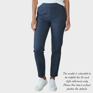 S. C. & Co. Womens Size 6 Rayon Nylon Stretch Blue Check Pull On Pants